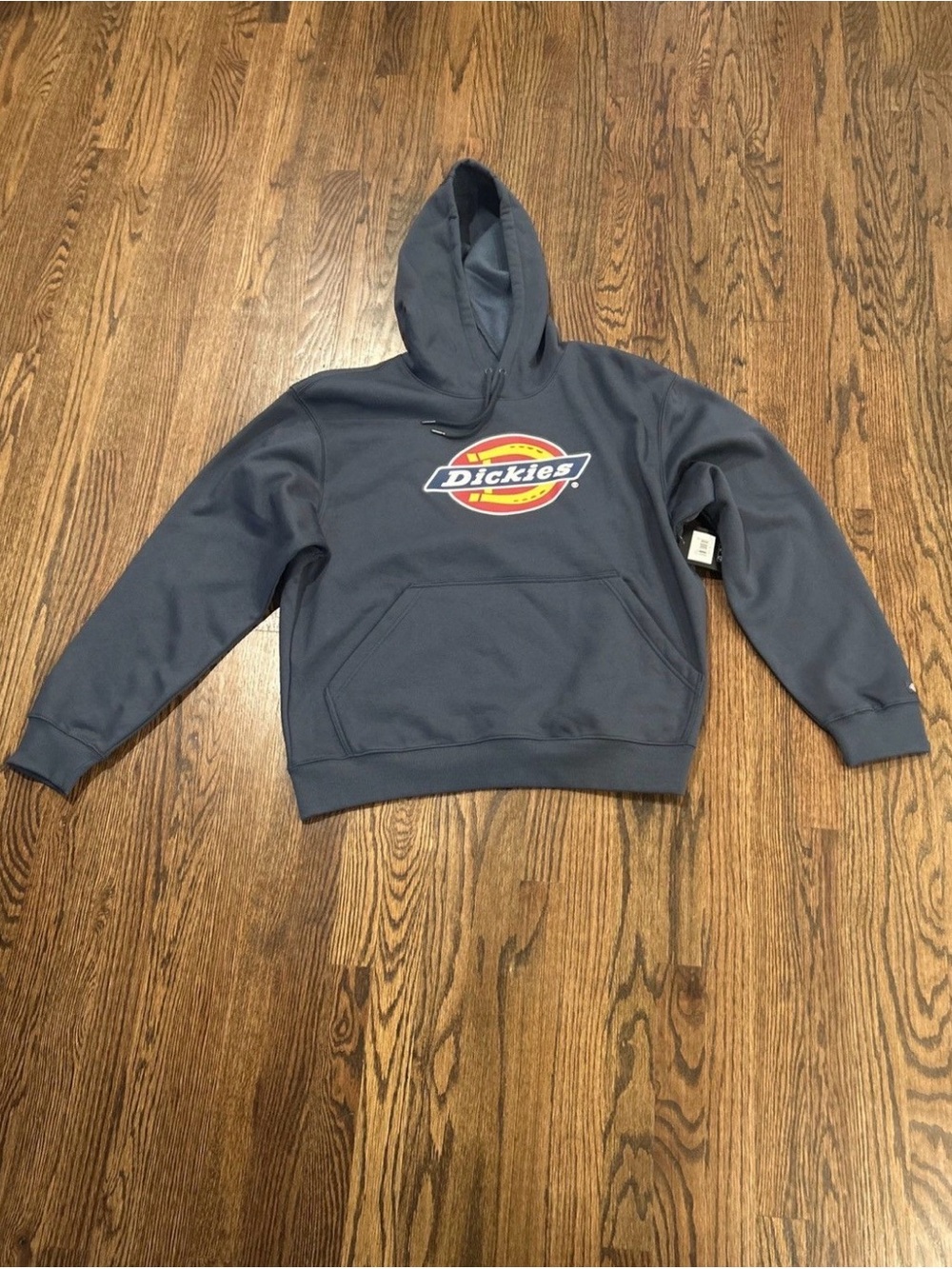 Dickies Mens XL Slate Blue Graphic Logo Fleece Pullover Hoodie NWT